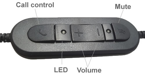 controlli in linea cuffia usb S4B Cuffia usb microsoft skype for business controlli